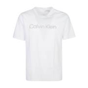 Sportieve Witte T-shirts en Polos Calvin Klein , White , Heren