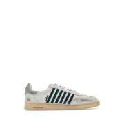 Witte Leren Boxer Sneakers Dsquared2 , White , Heren