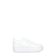 Witte Leren Sneakers met Ademende Details Hogan , White , Dames