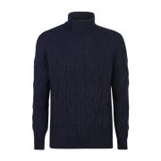 Blauwe Sweatshirt Aw24 Herenmode Drumohr , Blue , Heren