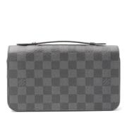 Pre-owned Canvas wallets Louis Vuitton Vintage , Black , Heren