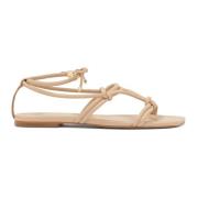 Gelaagde platte sandalen van volnerfleer Kazar , Beige , Dames