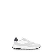 Witte Leren Sneakers Ronde Neus Hogan , White , Heren