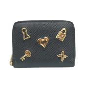 Pre-owned Leather wallets Louis Vuitton Vintage , Black , Dames