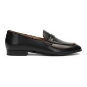 Dames zwarte gladleren loafers Kazar , Black , Dames