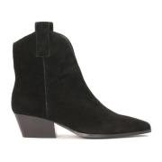 Suede slip-on cowboy laarzen Kazar , Black , Dames