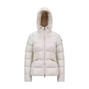 Sportieve en elegante korte donsjas Moncler , White , Dames