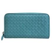 Pre-owned Leather wallets Bottega Veneta Vintage , Blue , Dames