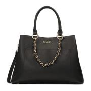 Elegante erwt lederen handtas Kazar , Black , Dames