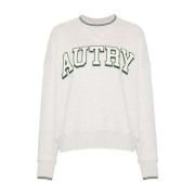 Groen Wit Sweatshirt Truien Breiwerk Autry , White , Dames