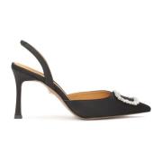 Open-hiel pumps met sieradenversiering Kazar , Black , Dames