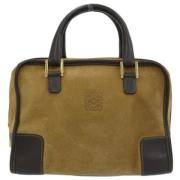 Pre-owned Suede handbags Loewe Pre-owned , Brown , Dames