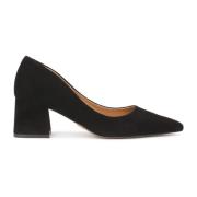 Suede zwarte minimalistische pumps Kazar , Black , Dames