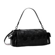 Zwarte handtas met rits en schouderband Desigual , Black , Dames