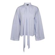 Stijlvolle Blouse met Sjaal Detail Jejia , Blue , Dames