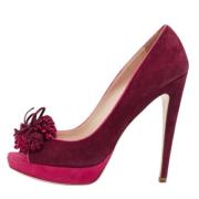 Pre-owned Suede heels Miu Miu Pre-owned , Purple , Dames