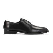 Minimalistische herenschoenen van leer Kazar , Black , Heren