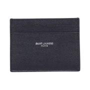 Paris Credit Card Case Saint Laurent , Black , Heren