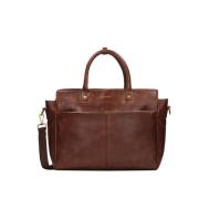 Elegante zakelijke stijl heren leren tas Kazar , Brown , Heren