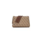 Convertible Crossbody Flap Tas Guess , Brown , Dames