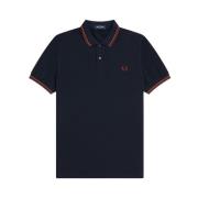 Slim Fit Twin Tipped Polo Fred Perry , Blue , Heren