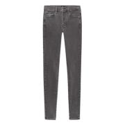 Zwarte Skinny Fit Jeans met Knoopsluiting Tommy Hilfiger , Black , Dam...