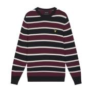 Gestreepte Crew Neck Trui Lyle & Scott , Brown , Heren