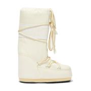 Crème Nylon Icon Laars Moon Boot , Beige , Dames