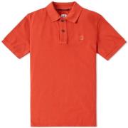 Stretch Pique Slim Fit Logo Polo C.p. Company , Orange , Heren