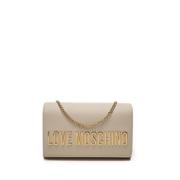 Ivoor Tassen voor Modieuze Liefhebbers Love Moschino , Beige , Dames