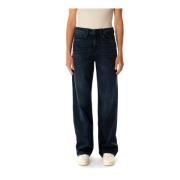 Wijde Jeans met Middelhoge Taille Drykorn , Blue , Dames