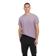 Casual heren T-shirt Only & Sons , Purple , Heren