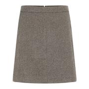 Salt And Pepper Weave Rok Part Two , Gray , Dames