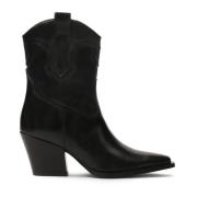 Zwarte cowboy laarzen met versierd bovendeel Kazar , Black , Dames