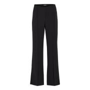 Wijde Pijp Klassieke Zwarte Broek Sand , Black , Dames