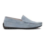 Heren lichtblauwe suède mocassins Kazar , Blue , Heren