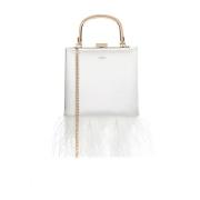 Witte veren box tas Kazar , White , Dames