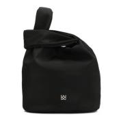 Kleine originele tas met gevlochten handvat Kazar , Black , Dames