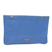 Pre-owned Nylon pouches Prada Vintage , Blue , Dames