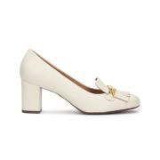 Pumps op een comfortabele hak versierd met kwastjes Kazar , Beige , Da...