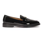 Gelakte loafers versierd met quilten Kazar , Black , Dames