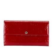 Pre-owned Leather wallets Louis Vuitton Vintage , Red , Dames