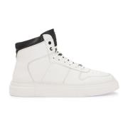 Leren sneakers voor heren met enkelhoog bovendeel Kazar , White , Here...