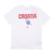 Kroatië Basketbalteam Tee Wit Jordan , White , Heren