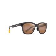 Stijlvolle vierkante bril in glanzend bruin Maui Jim , Brown , Unisex