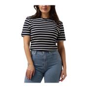 Gestreept Slim Fit C-Hals T-shirt Tommy Hilfiger , Black , Dames