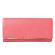 Pre-owned Leather wallets Prada Vintage , Pink , Dames