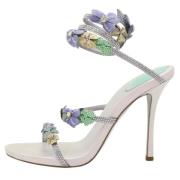 Pre-owned Satin sandals René Caovilla Pre-owned , Multicolor , Dames