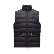 Klassieke Zwarte Donsvest Moncler , Black , Heren