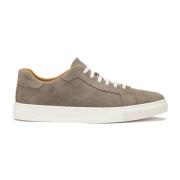 Minimalistische suède sneakers in taupe kleur Kazar , Beige , Heren